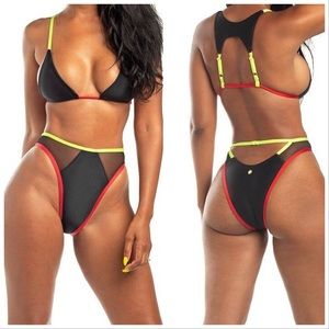 NEW‼️BLACK MULTI COLOR PADDED- bikini
